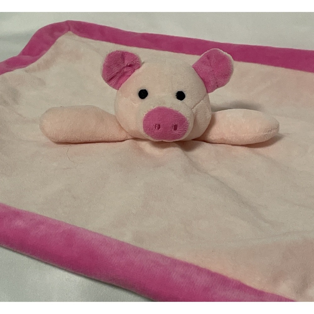 Lovey Security Blanket Apricot Lamb Pink Piggy Pig Plush Soft Cuddle Polyester